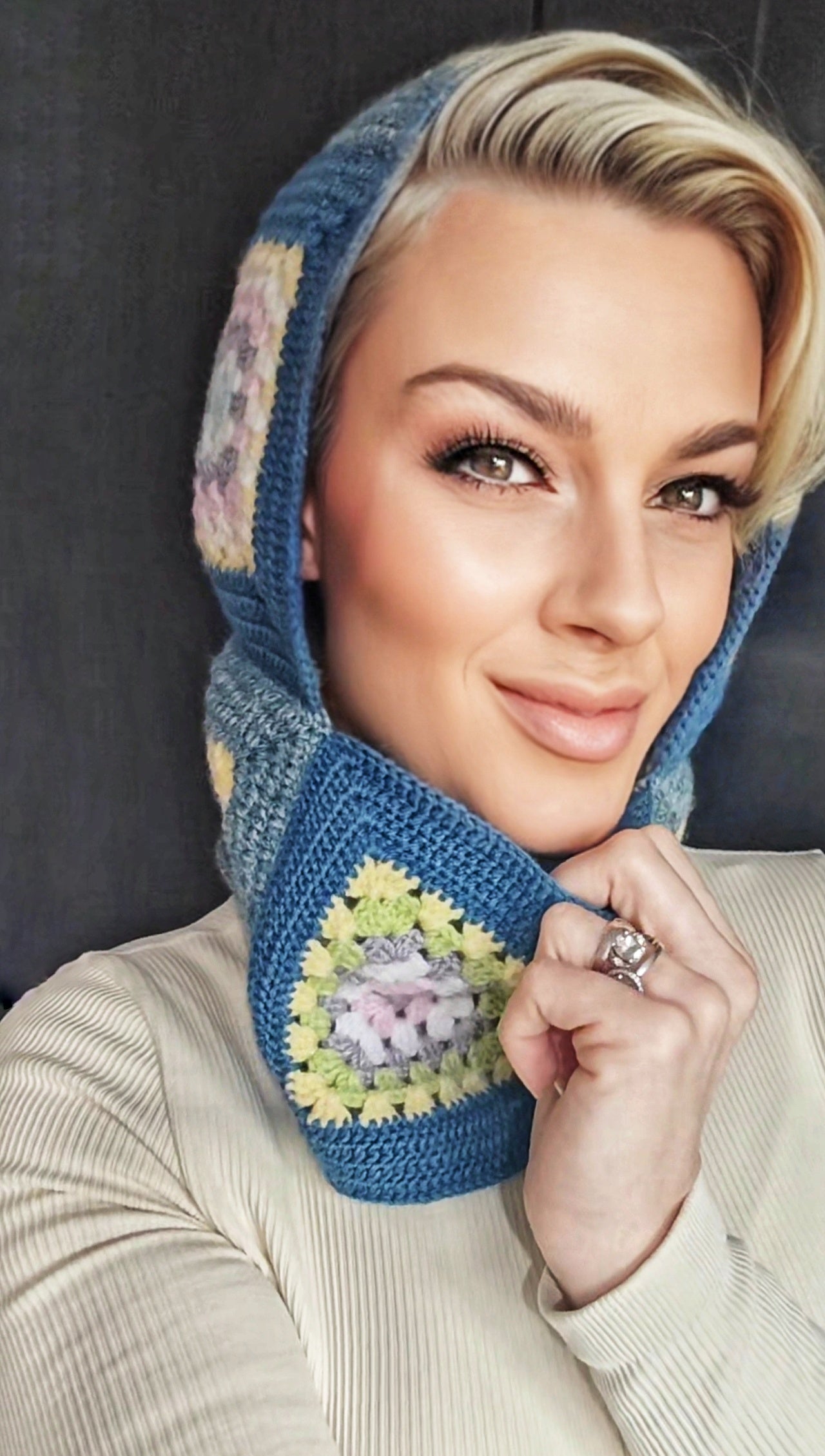 Crochet Women's Granny Square Balaclava