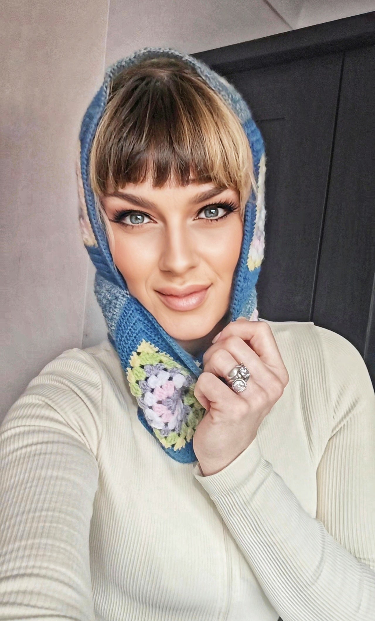 Crochet Women's Granny Square Balaclava