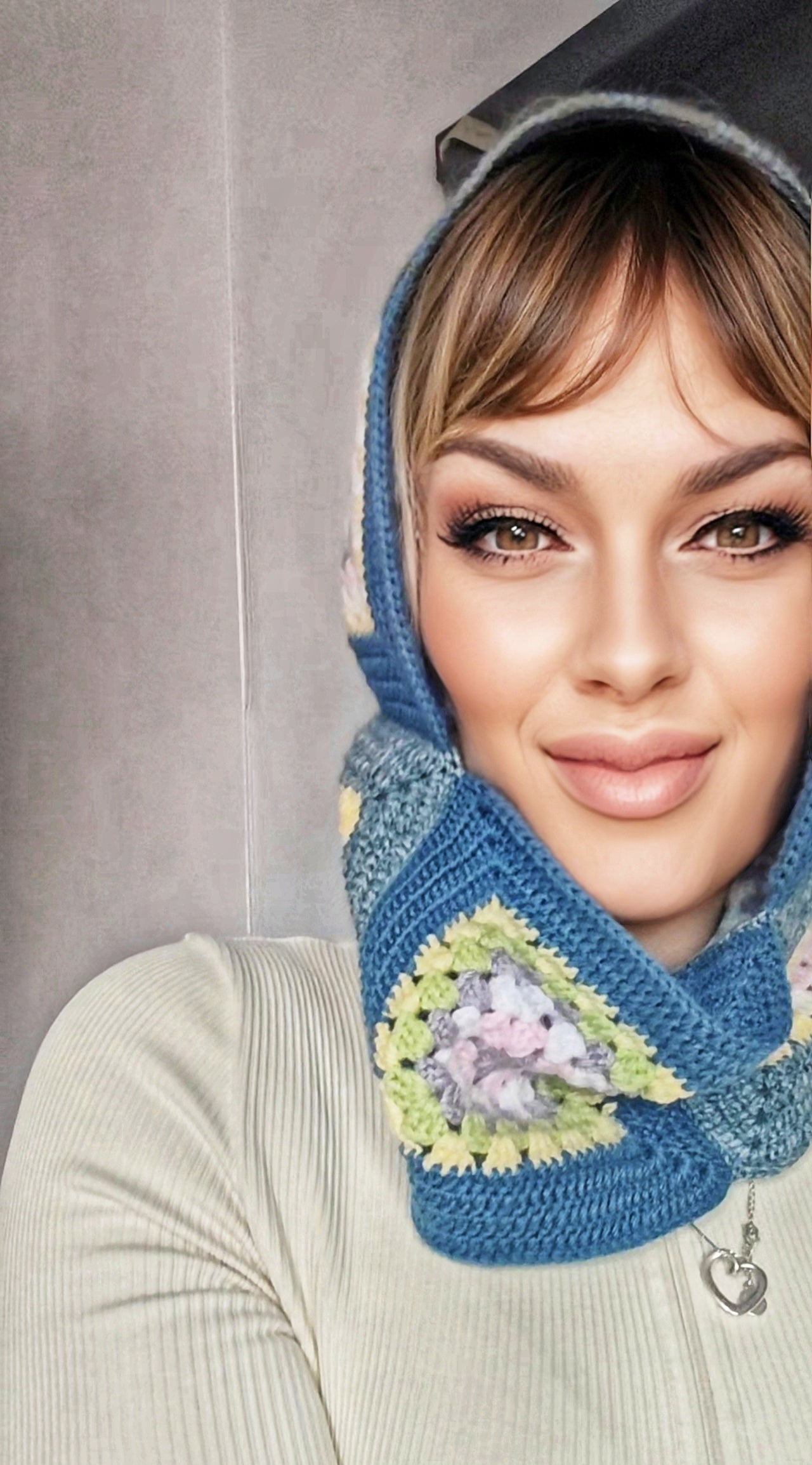 Crochet Women's Granny Square Balaclava