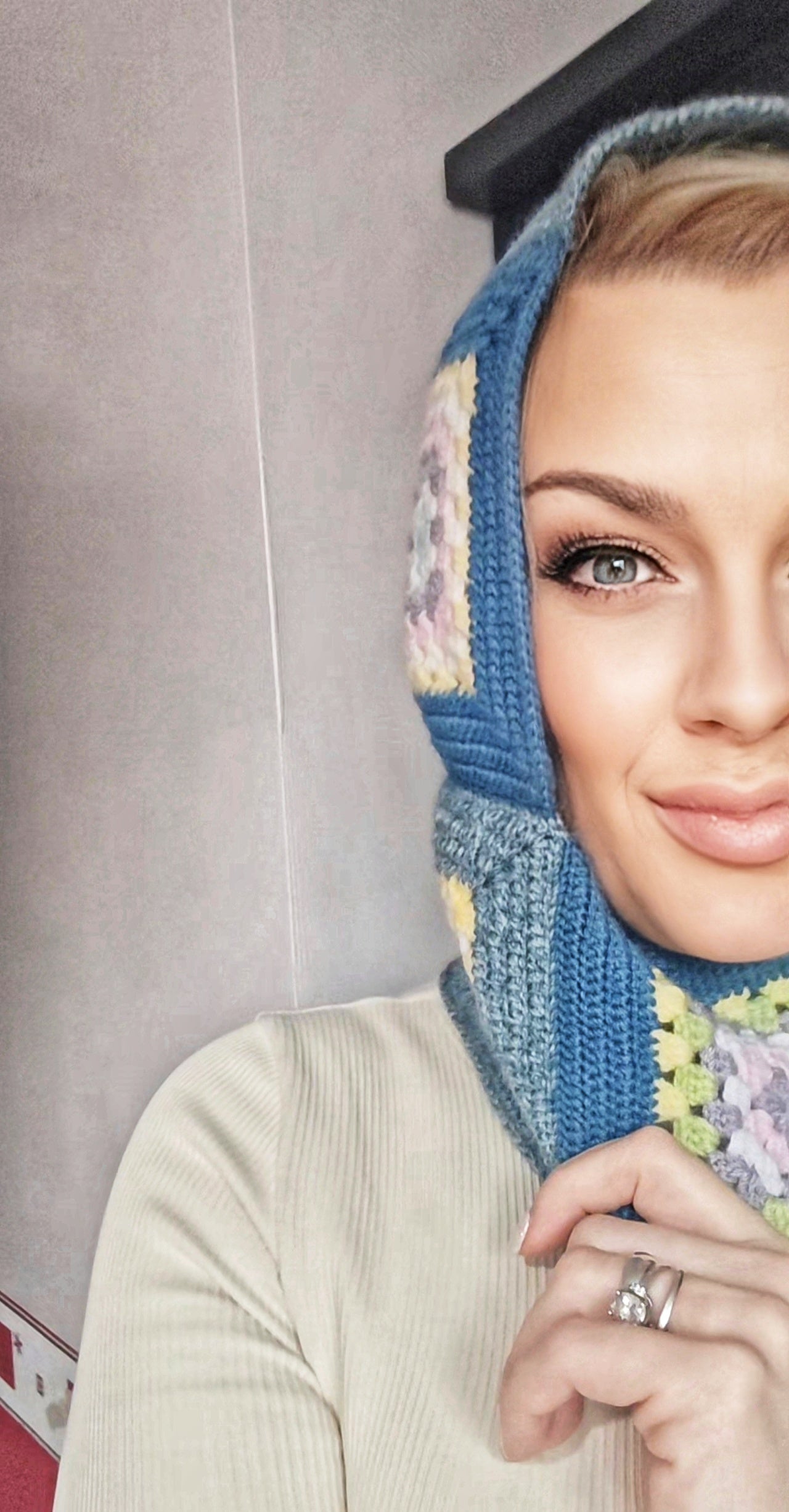 Crochet Women's Granny Square Balaclava