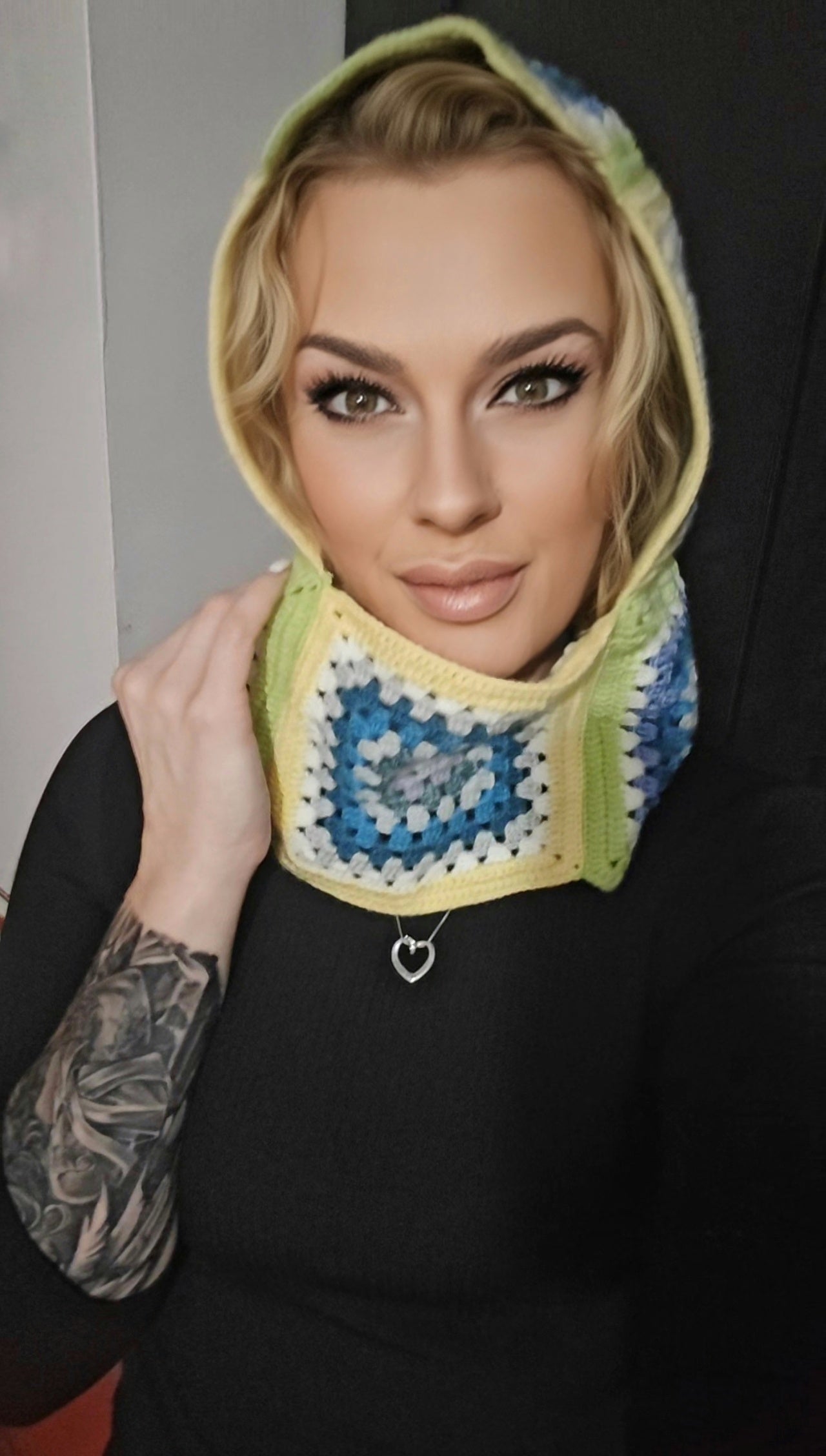 Crochet Women's Granny Square Balaclava