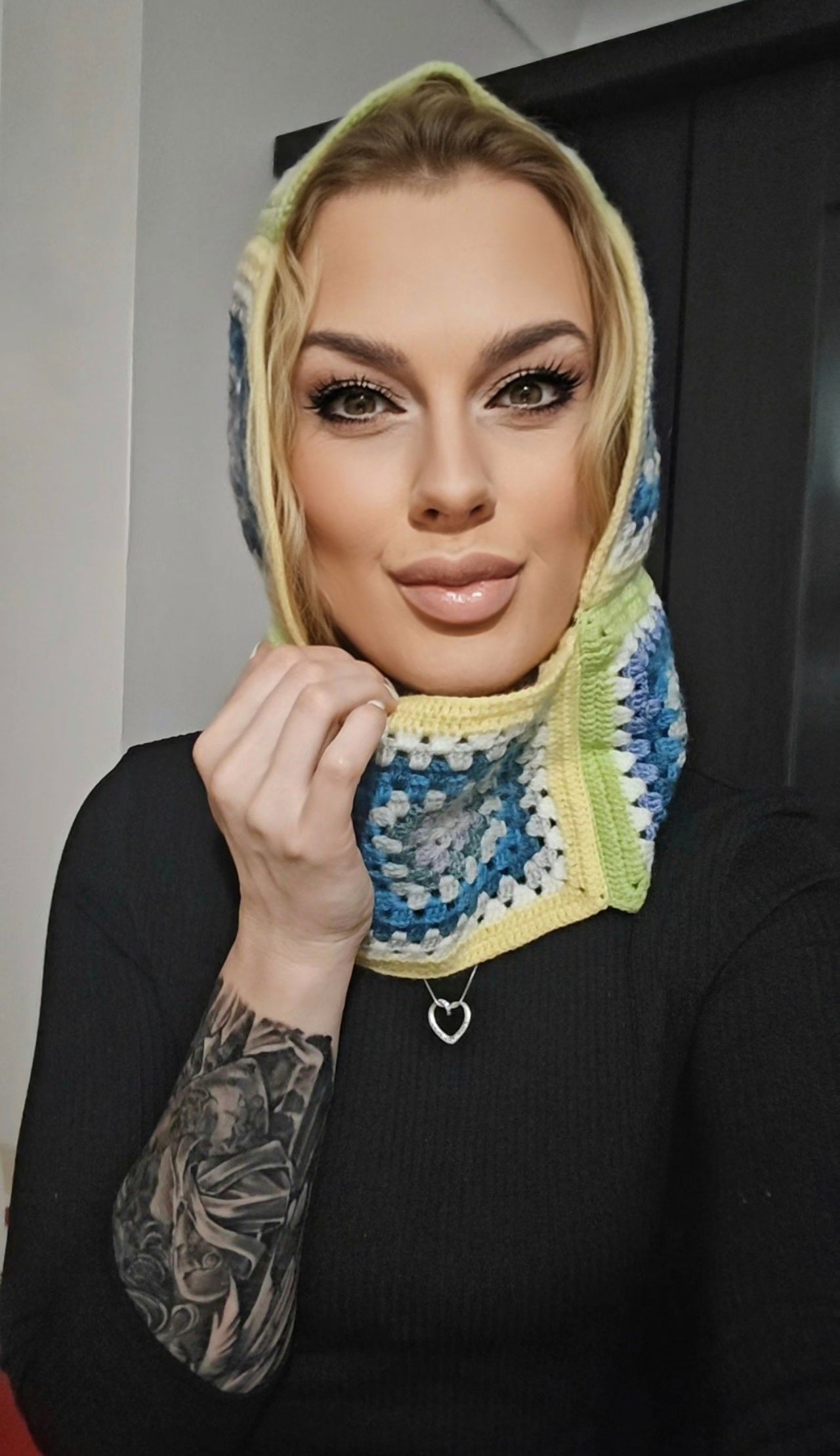 Crochet Women's Granny Square Balaclava