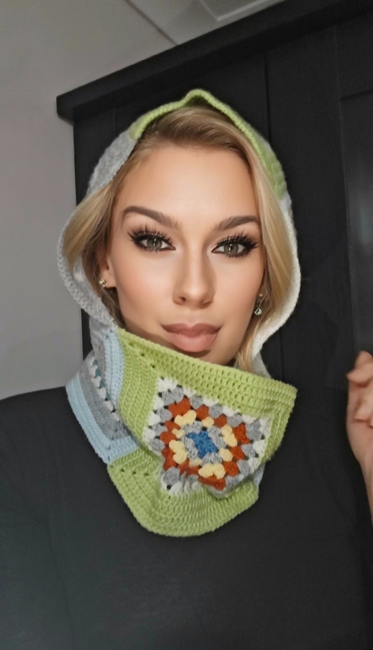 Crochet Women's Granny Square Balaclava