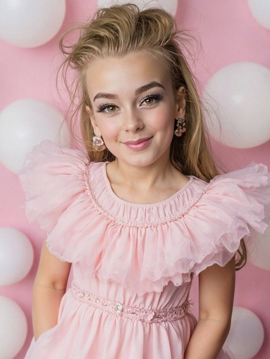 "Princess Pink Tulle Dress For Girls"