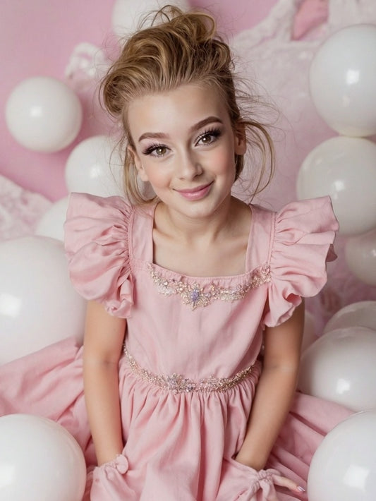 "Princess Pink Tulle Dress For Girls"